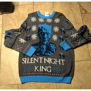 Game of Thrones "Silent Night King" Ugly Christmas Sweater – Men's Medium (100%